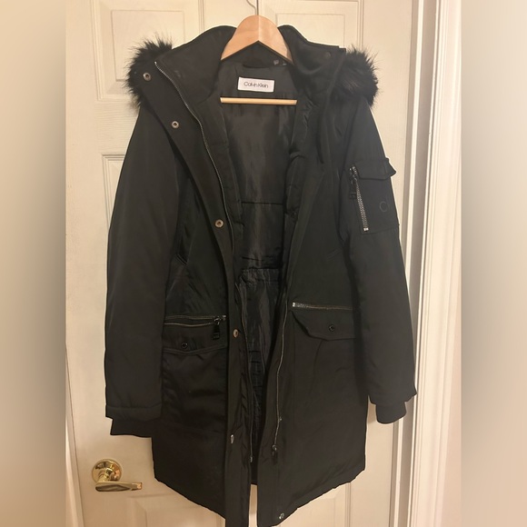 Calvin Klein black winter jacket- size small - Picture 4 of 5
